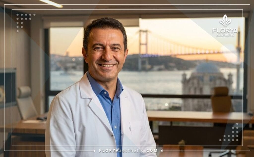 Friendly plastic surgeon in Istanbul with Bosphorus Bridge background