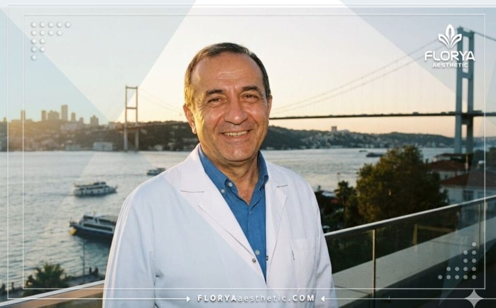 Приветливый доктор приглашает на лечение в Стамбул на фоне Босфора