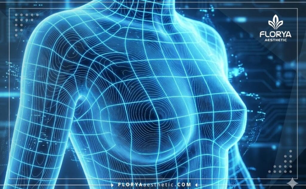 Visualisation numérique 3D de la zone thoracique pour la planification chirurgicale.