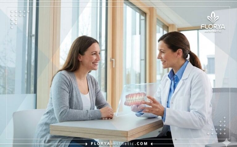 Médecin expliquant les Avantages de la Gingivoplastie Esthétique en Turquie sur tablette