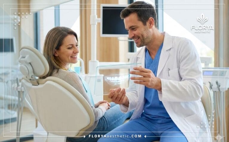 Doctor discussing Hollywood Smile Risks in Turkey using digital technology