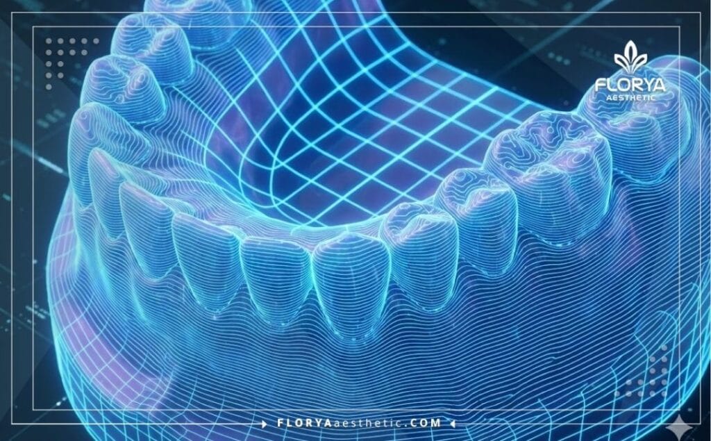 Escaneo 3D macro de la estructura dental y dientes
