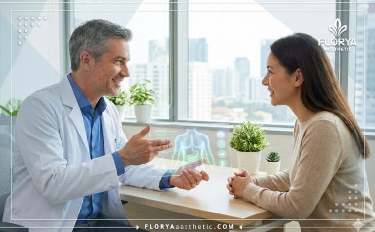 Médecin expert analysant les Risques du Remodelage Corporel en Turquie sur tablette.