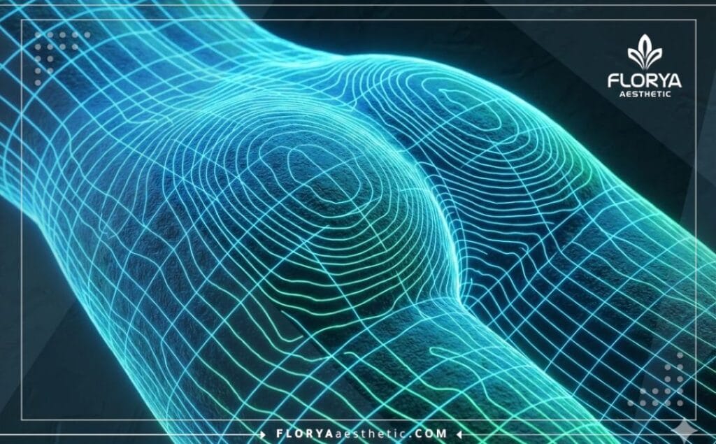 3D сканирование анатомической зоны бедер и ягодиц.