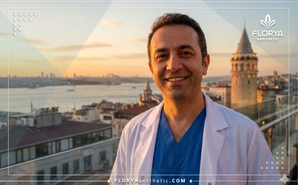 Chirurgien accueillant à Istanbul avec la Tour de Galata en arrière-plan pour votre BBL.