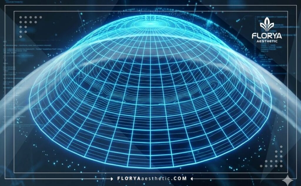 Scan 3D macro de la cornée illustrant la précision du laser femtoseconde