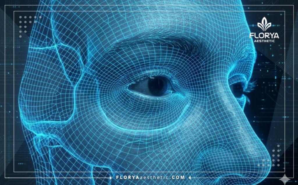 3D сканирование области глаз и висков для точного введения нитей.