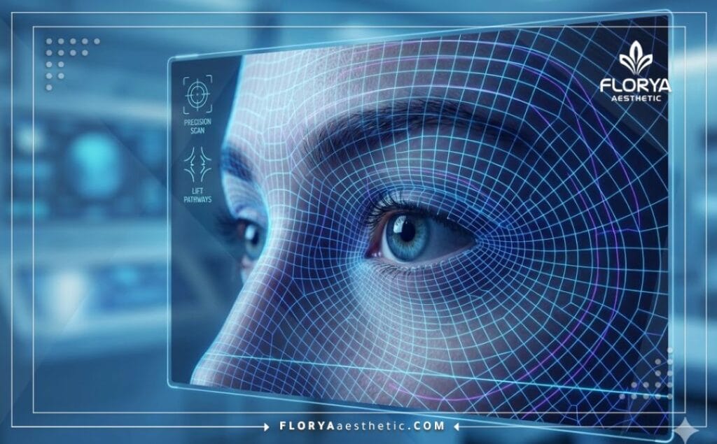 Цифровое 3D-сканирование области вокруг глаз и бровей