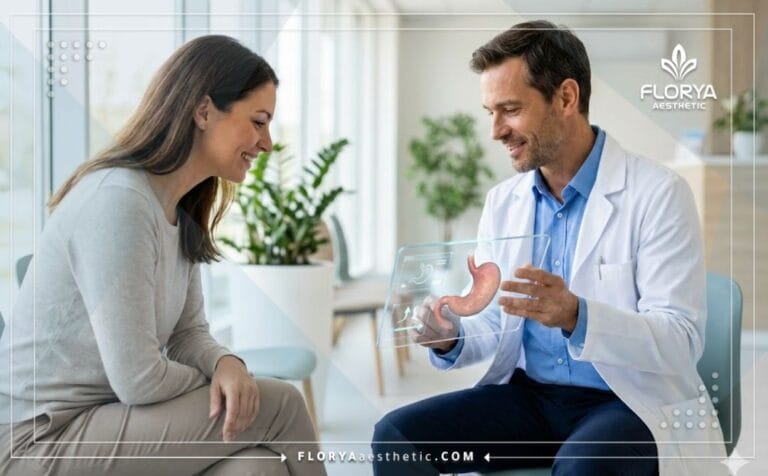 Professional doctor planning Gastric Sleeve in Turkey on a digital tablet
