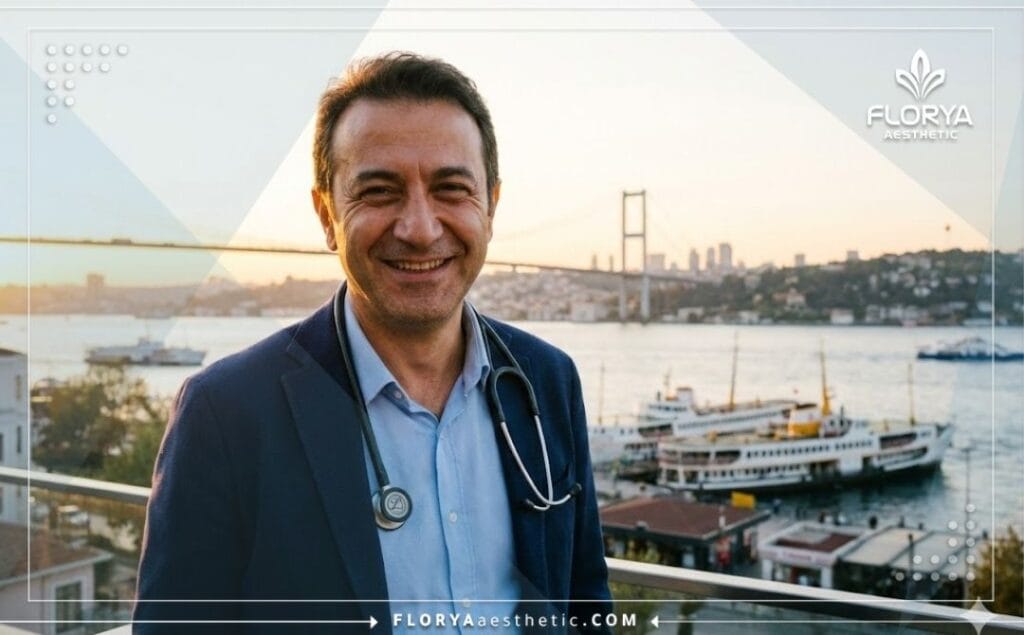 Friendly dentist in Istanbul inviting patients for gum treatment