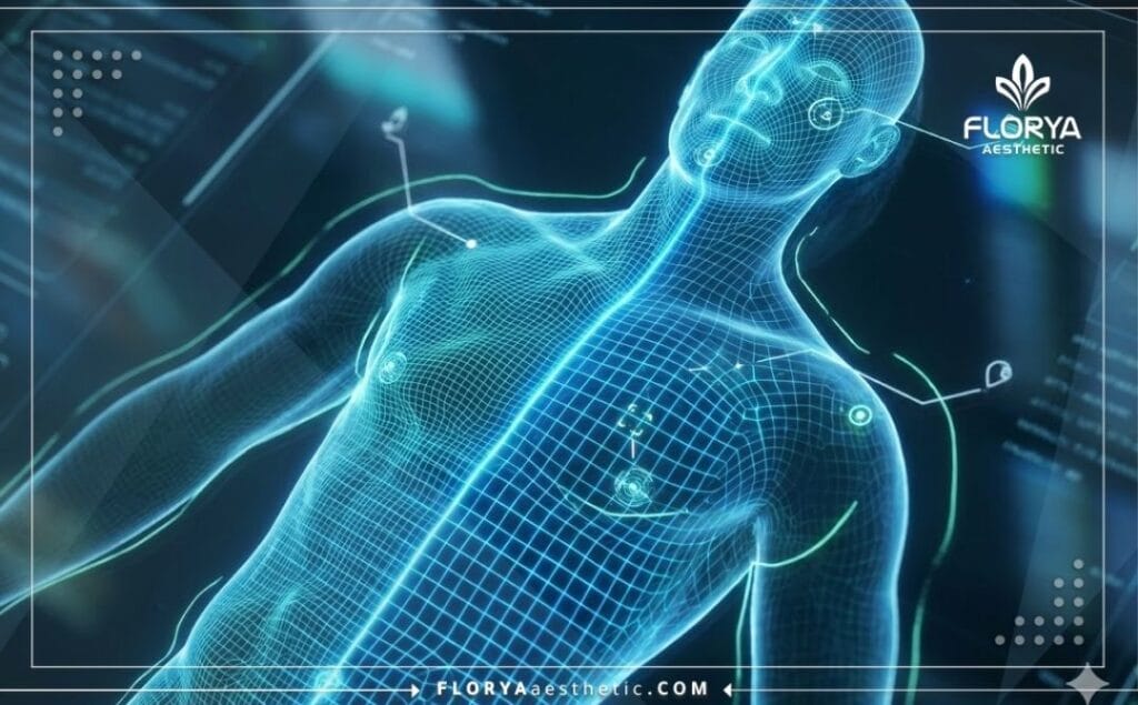 Digital 3D mesh scan focusing on male anatomy planning