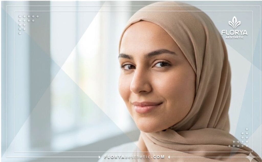 Primer plano de un resultado estético perfecto y natural.