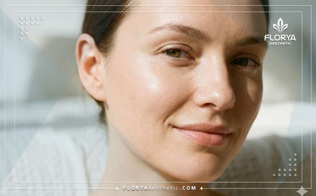 Résultat beauté impeccable après un traitement esthétique réussi.