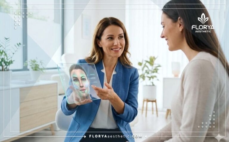 Doctor using digital tablet to plan Non-Surgical Cosmetic Procedures
