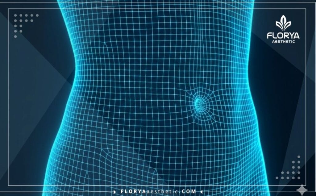 Escaneo digital 3D de la zona abdominal y tejido adiposo.