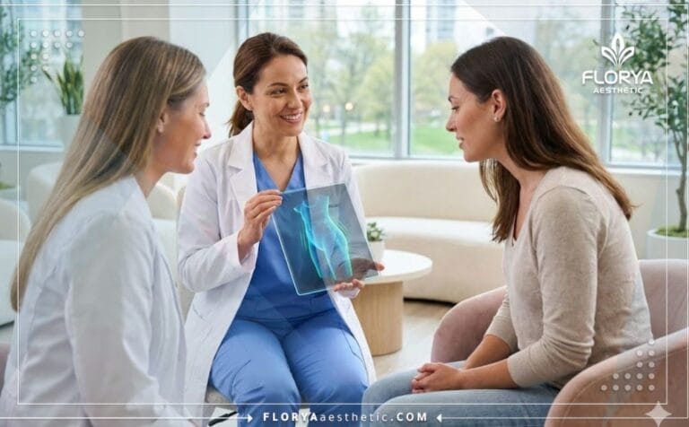 Cirujano planificando la Liposucción Vaser en Turquía en tablet digital