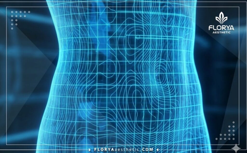 High-tech 3D topographical scan of the torso area for precision body contouring