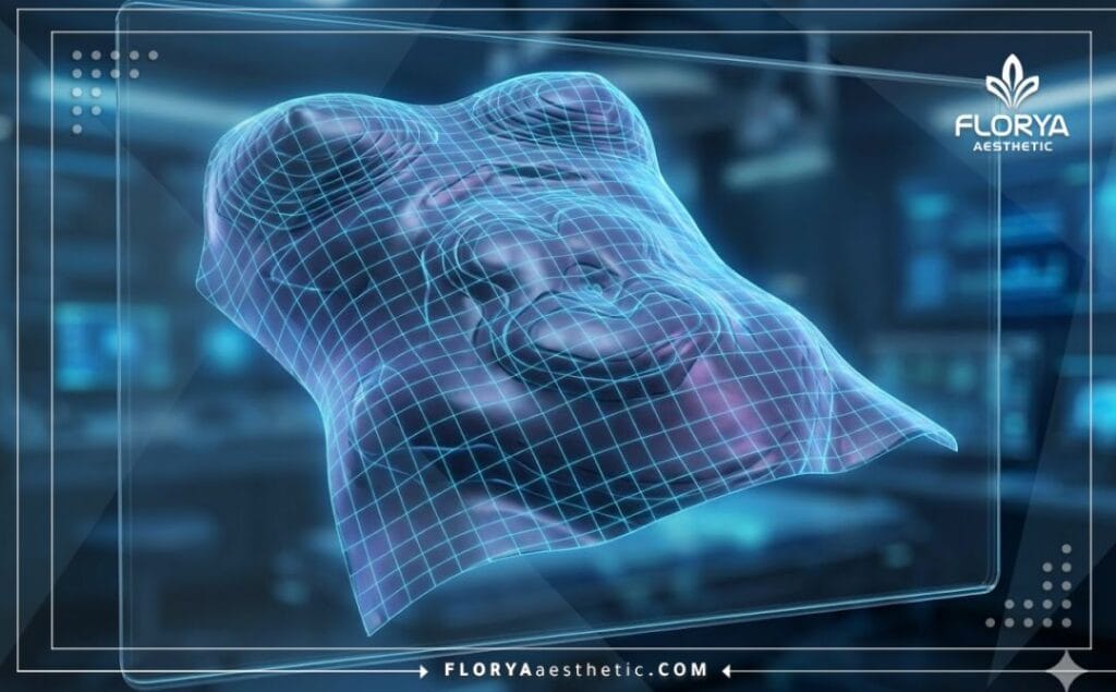 مسح ثلاثي الأبعاد دقيق لمنطقة المعدة يظهر التخطيط الجراحي الدقيق