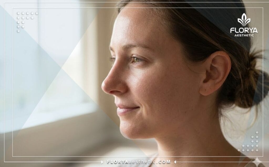 نتيجة مثالية وجذابة لعملية تجميل الأنف تظهر تناسق الوجه والجمال الطبيعي