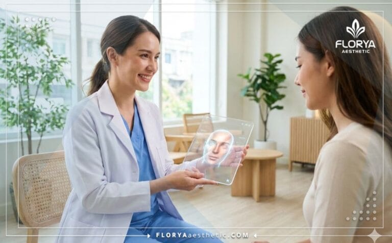 Consulta profesional con el Mejor Doctor de Lipofilling Facial planificando el tratamiento.