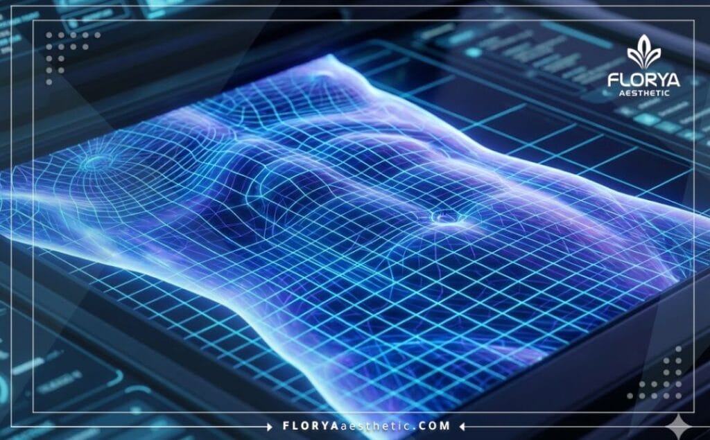 مسح ضوئي ثلاثي الأبعاد دقيق لمنطقة المعدة تحضيرا لإجراء البالون