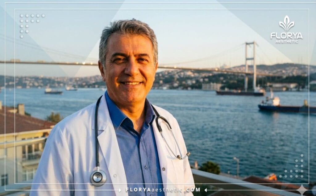 Friendly bariatric surgeon in Istanbul with Galata Tower in background