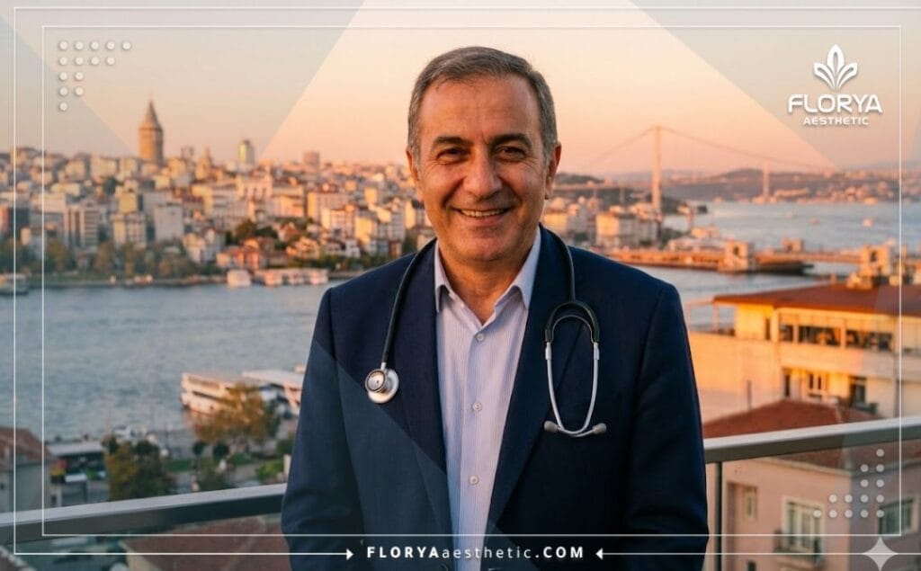 Le Meilleur Chirurgien Otoplastie Turquie montrant une simulation numérique à un patient.