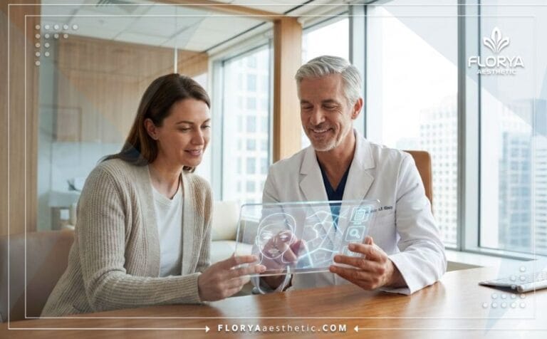 Consultation experte avec le Meilleur Docteur Skin Booster Turquie utilisant une tablette numérique.