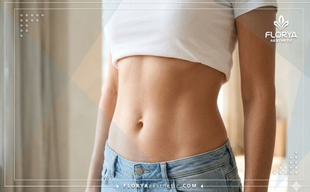 Flawless and smooth flat abdomen highlighting a perfect cosmetic result