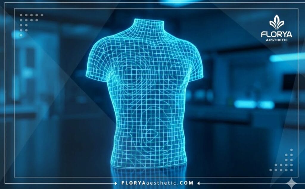 Visualisation 3D avancée de la zone du corps pour le lifting.