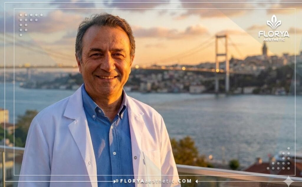 Médecin expliquant le Prix Lifting Visage Turquie sur une tablette numérique moderne