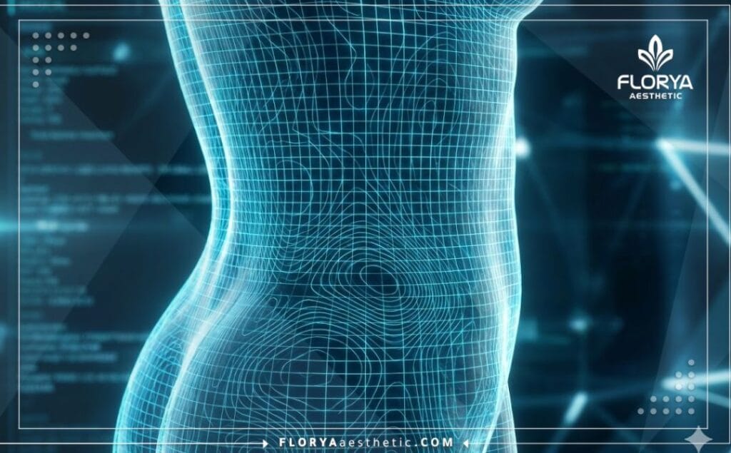 Детальное 3D-сканирование области талии для безопасного хирургического вмешательства.