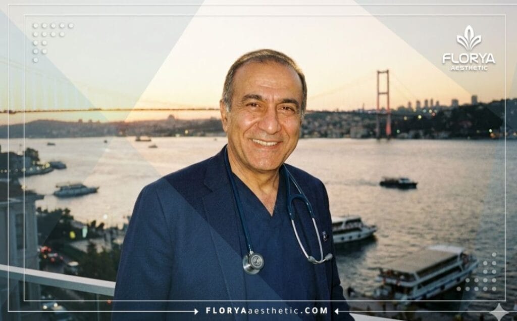 Doctor amable dando la bienvenida a los pacientes en Estambul