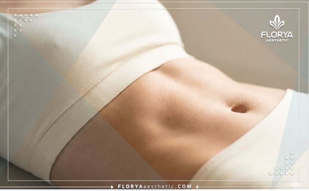 Close-up of smooth and tightened skin result after procedure