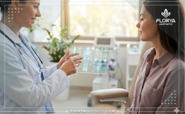 Médecin discutant des Risques Liposuccion Laser Turquie sur une tablette