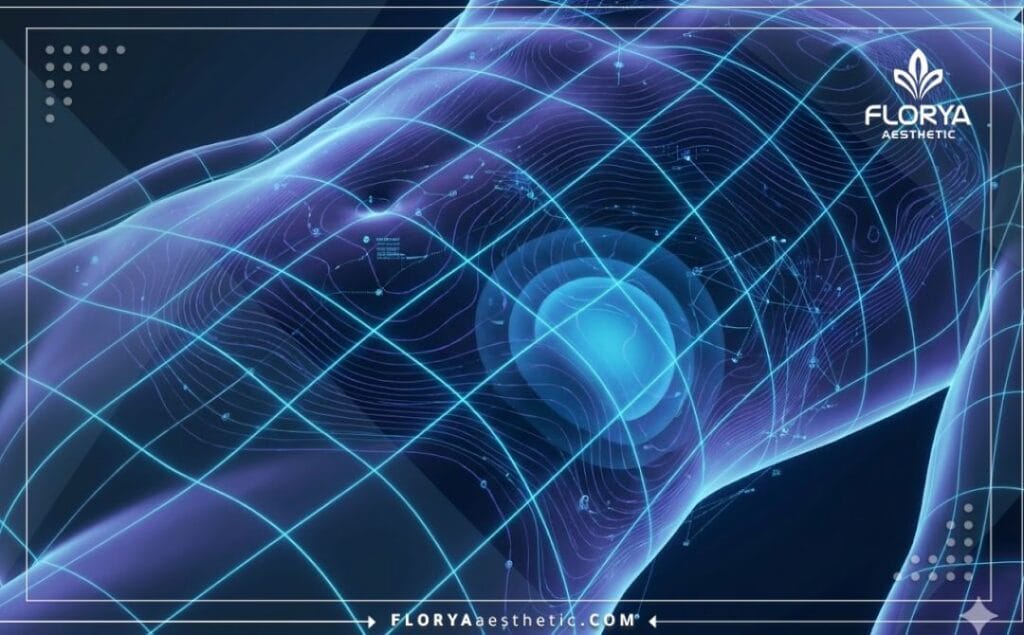 Malla digital 3D detallada para visualizar la precisión del contorno corporal