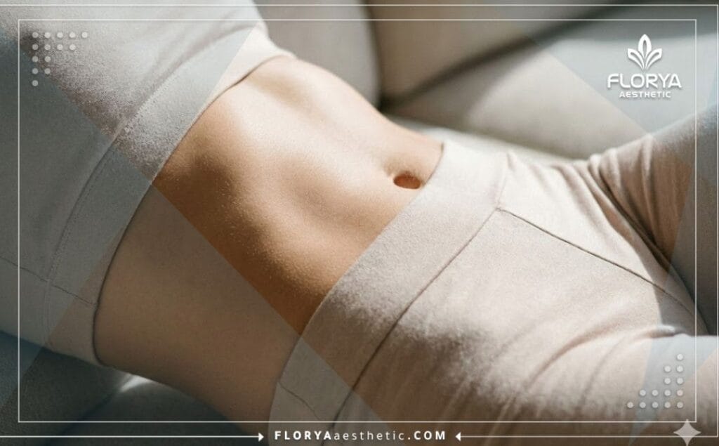 Piel perfecta y resultado estético natural después del procedimiento corporal