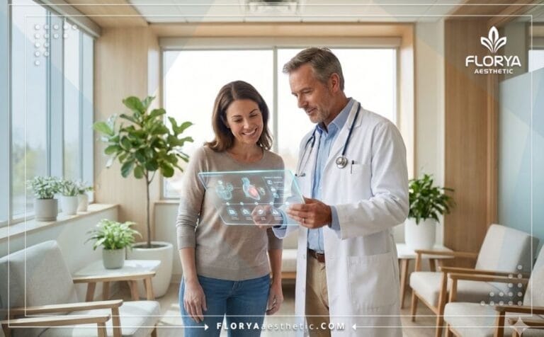 Médecin montrant la planification numérique pour un Avis Mini Bypass Gastrique en Turquie