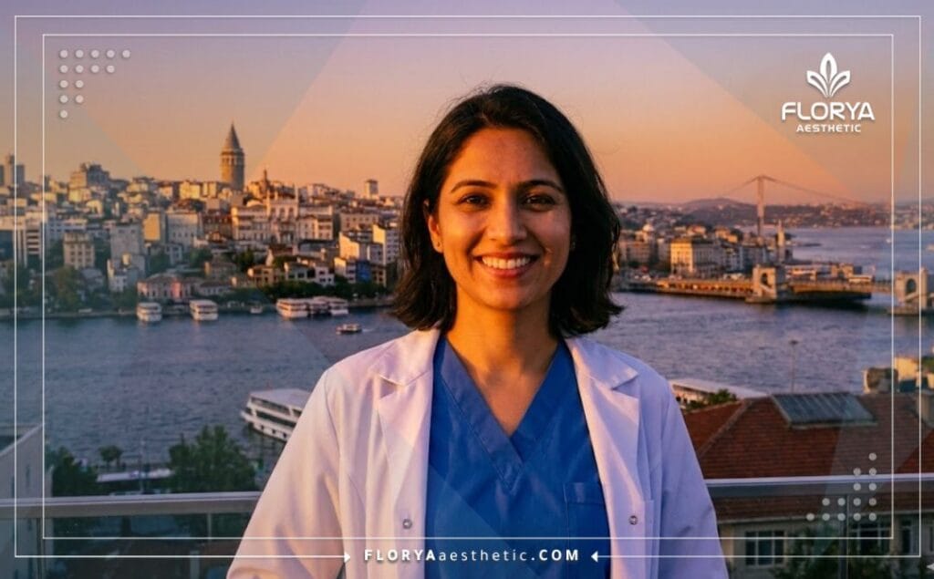 Приветливый офтальмолог в Стамбуле на фоне Босфора