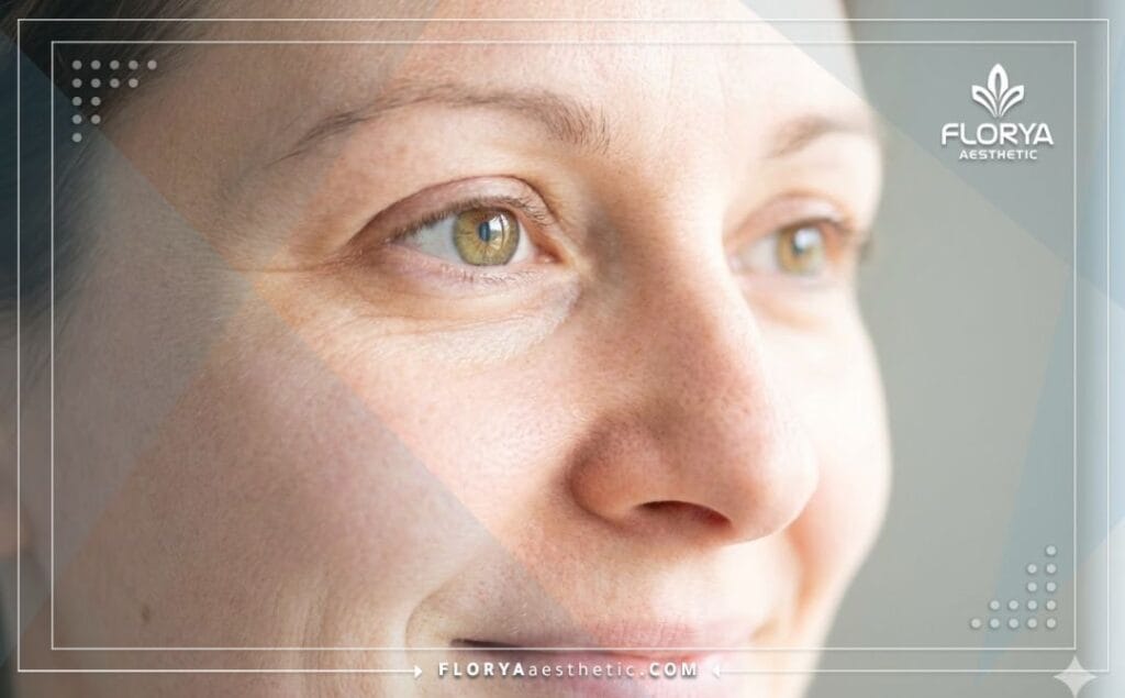 Close-up of a clear bright eye showing the perfect result of SMILE surgery.