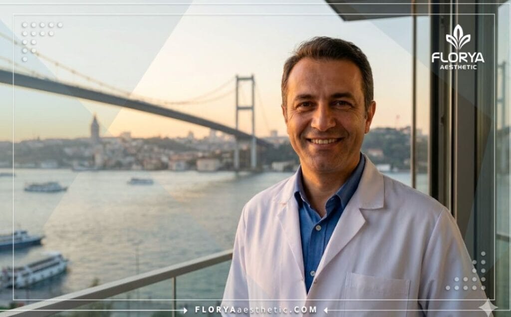 Chirurgien esthétique accueillant à Istanbul avec la Tour de Galata