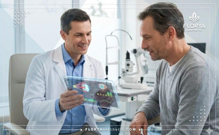 Doctor planificando la Operación de Estrabismo en Turquía digitalmente