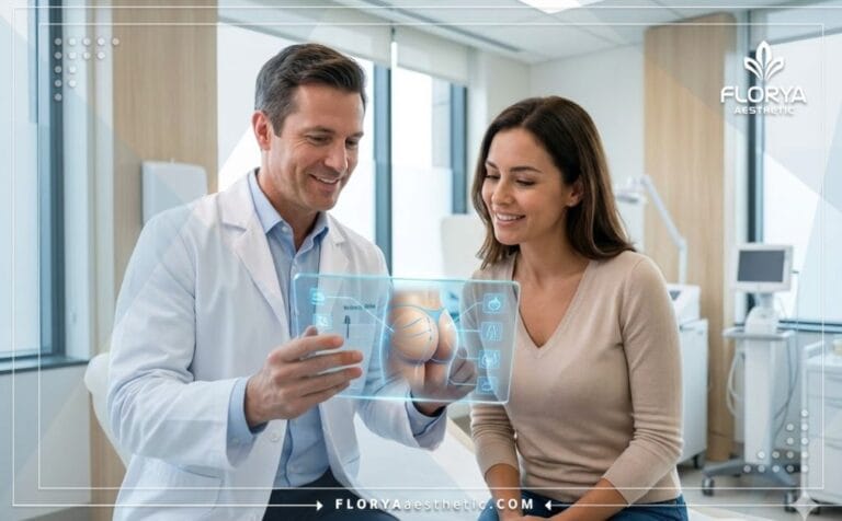 Médecin expert utilisant une tablette numérique pour planifier un Lifting des fesses en Turquie