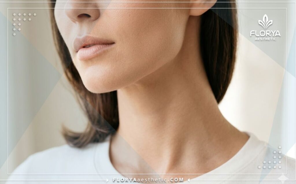 Resultado estético perfecto de un cuello y mandíbula esculpidos y definidos