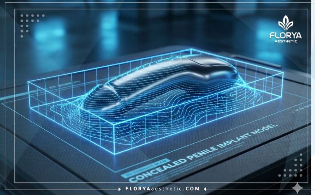 : High-tech 3D surface scan showing precision in the anatomical area.