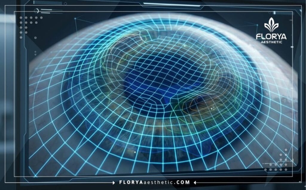 Escaneo digital 3D detallado de la córnea del ojo para precisión