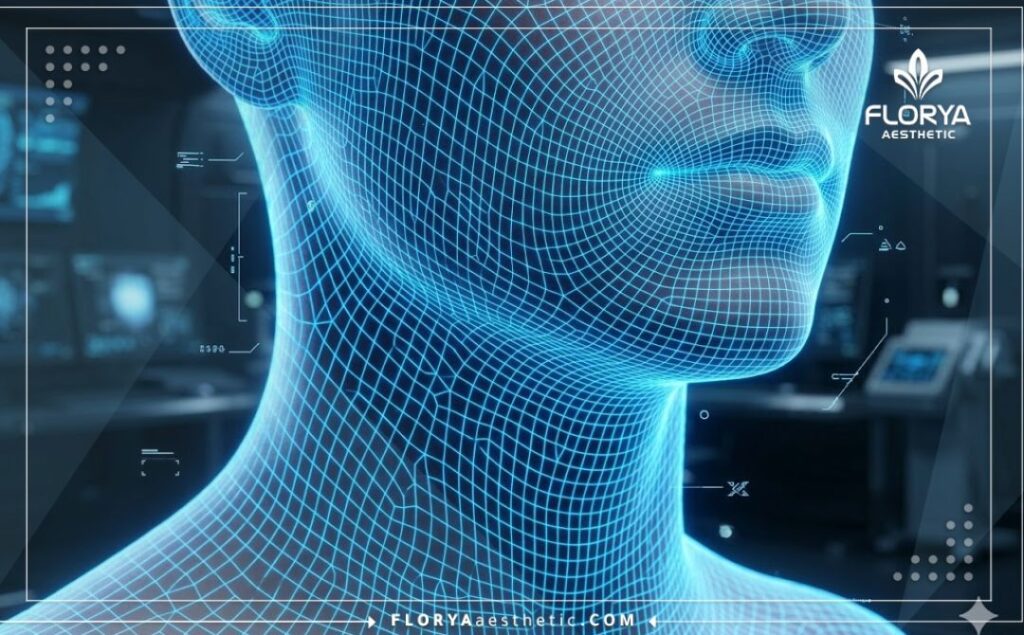 Детальное 3D-сканирование анатомической области лица и шеи для точного планирования.