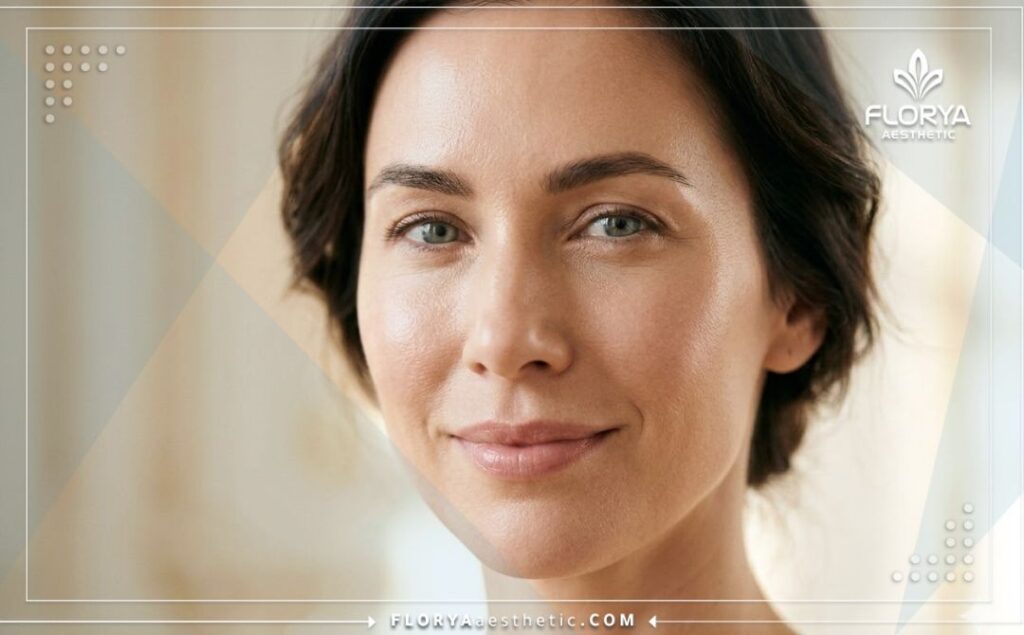 نتيجة مثالية وجميلة لعملية تجميل الوجه تبرز الملامح الطبيعية الصافية.