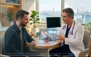 طبيب يشرح خطة عملية قص لجام القضيب في تركيا باستخدام جهاز لوحي رقمي.