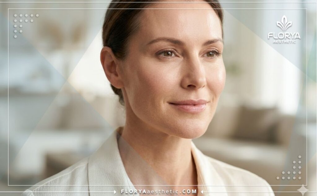 لقطة سينمائية تبرز النتيجة المثالية والناجحة لعملية تجميل وشد الوجه.